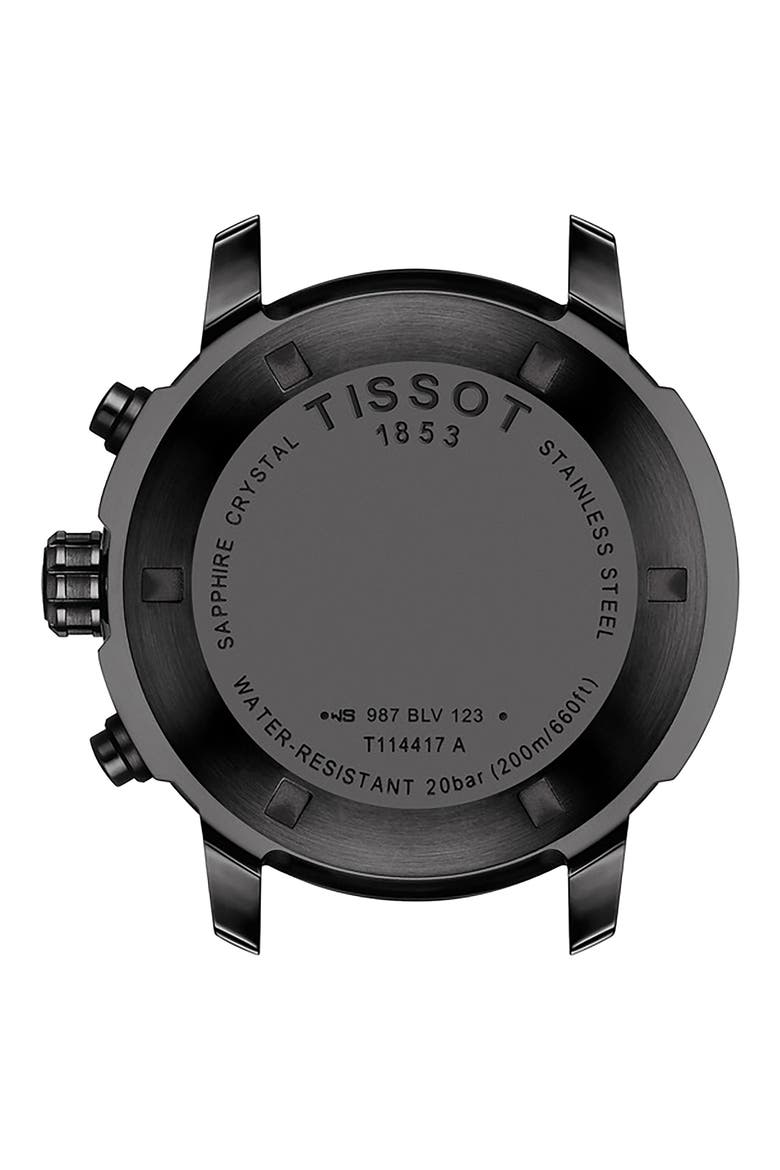 T-Sport PRC 200 Bracelet Chronograph Watch, 43mm, Alternate, color, BLACK