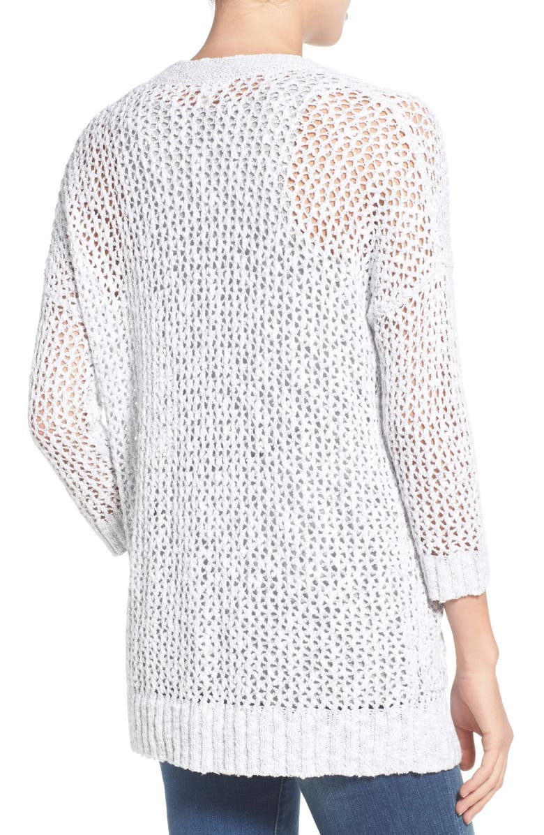 Caslon<sup>®</sup> Open Stitch V-Neck Cardigan, Alternate, color, 