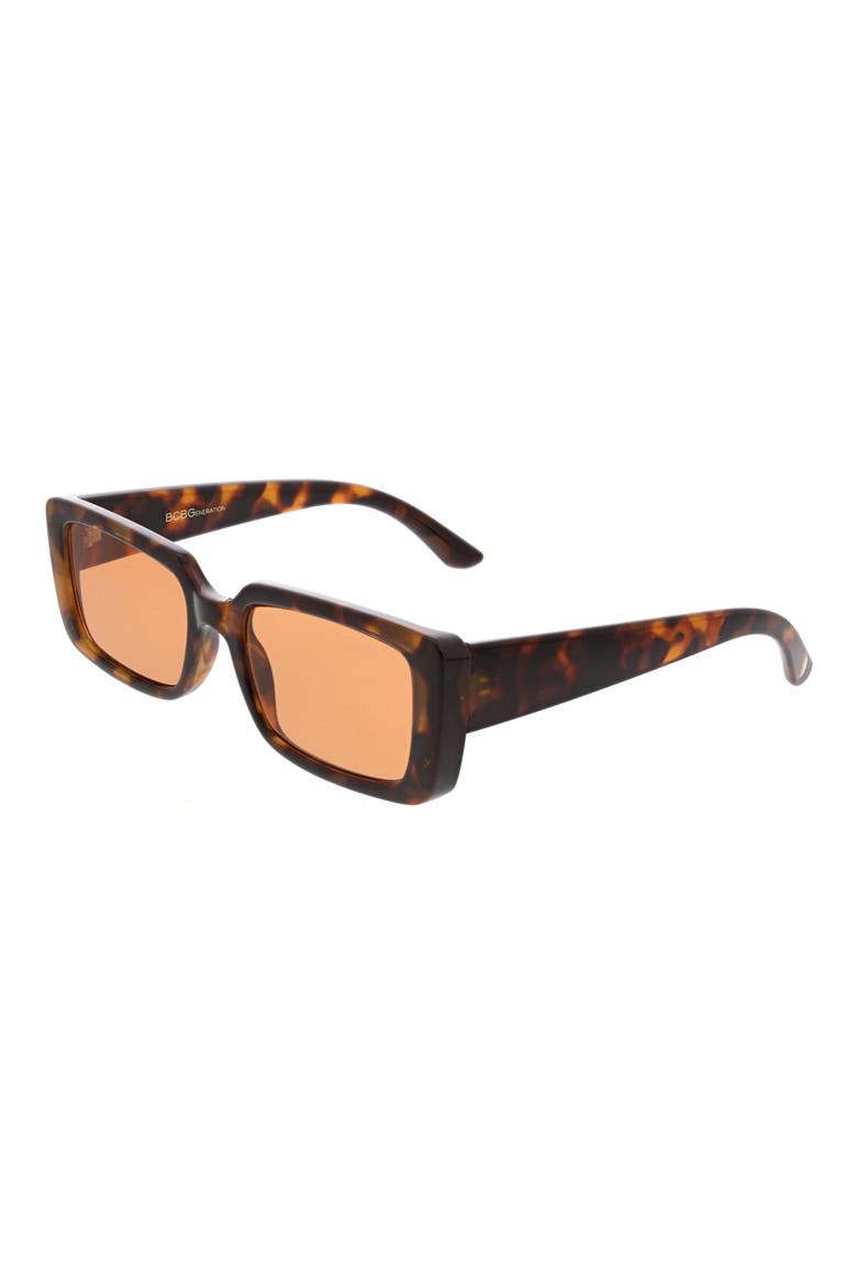 54mm Rectangular Sunglasses, Alternate, color, MILKY TORT