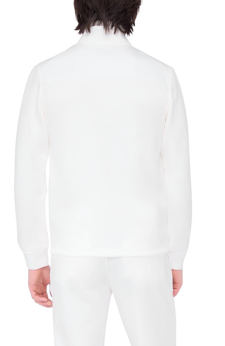 Bugatchi Knit Blouson Jacket, Alternate, color, Chalk