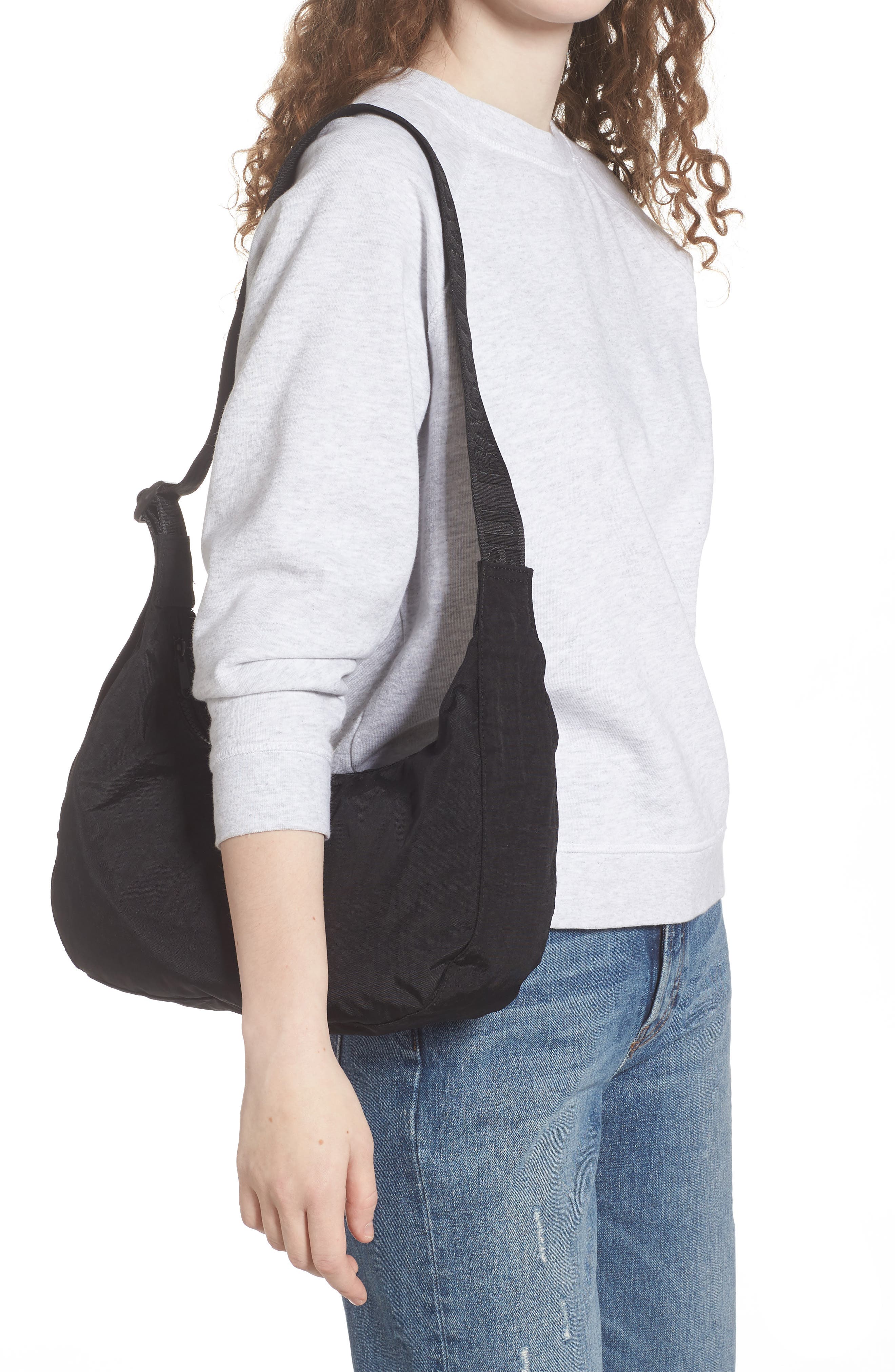 Baggu Medium Crescent Nylon Canvas Shoulder Bag, Alternate, color, 
