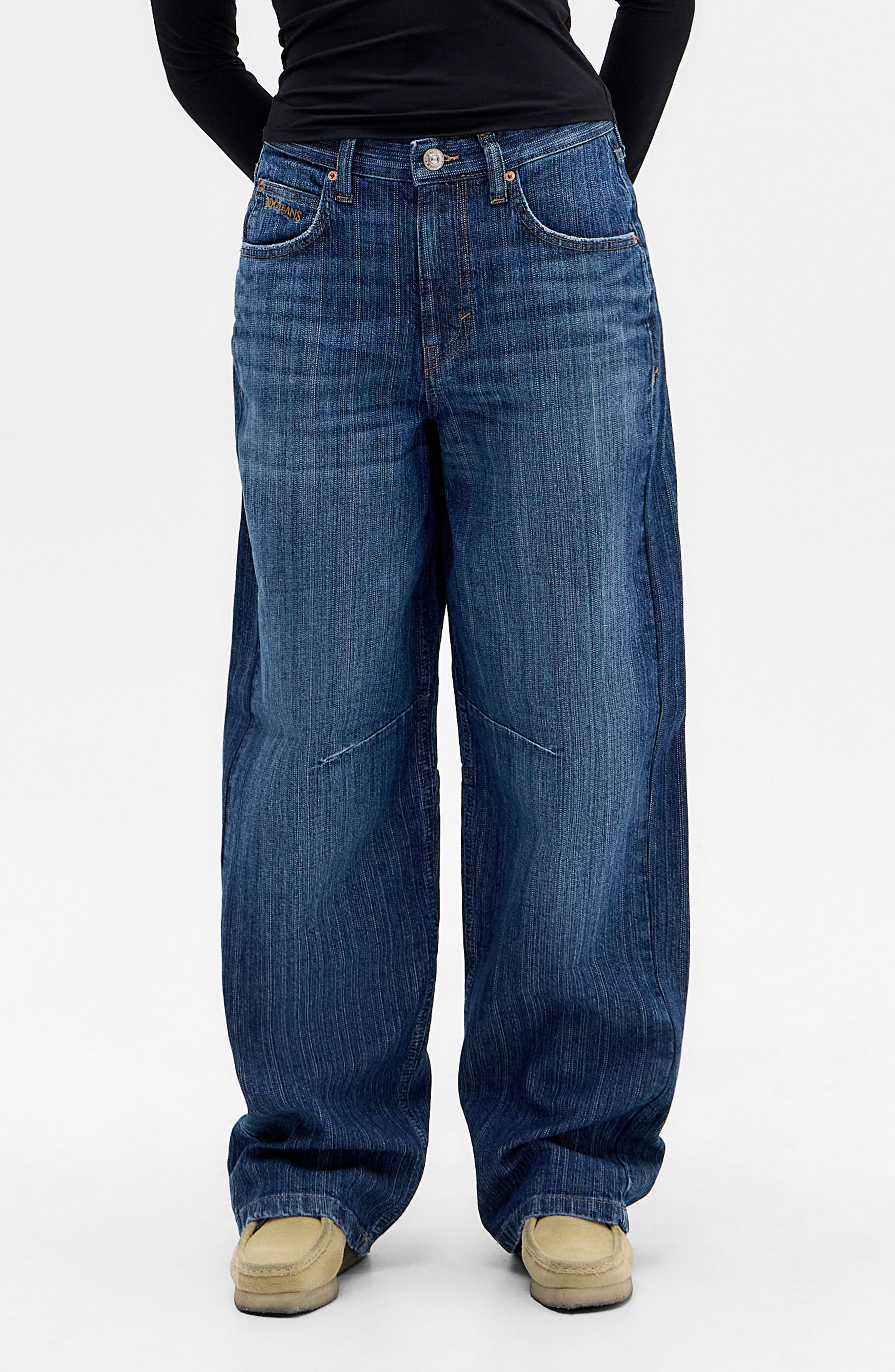 Logan Stripe Barrel Leg Jeans