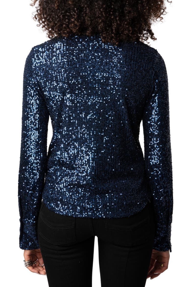 Tawny Sequin Shirt, Alternate, color, ENCRE