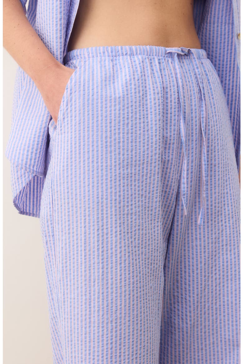 Seersucker Wide Leg Pants, Alternate, color, BLUE/LAVENDER STRIPE