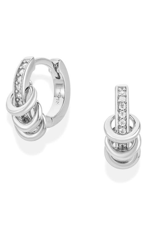 Levi Pavé Hugging Hoop Earrings