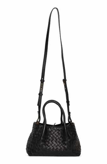 Alina Mini Woven Leather Tote
