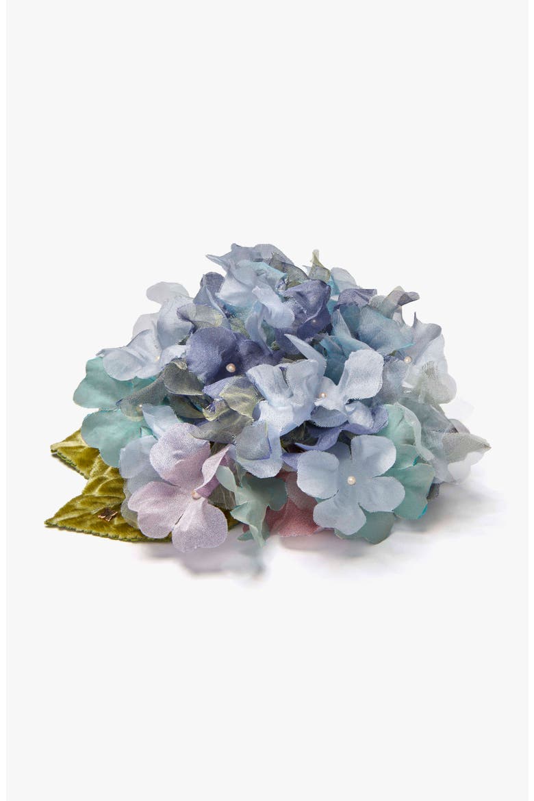 The Blue Hydrangea Floral Brooch, Alternate, color, Blue