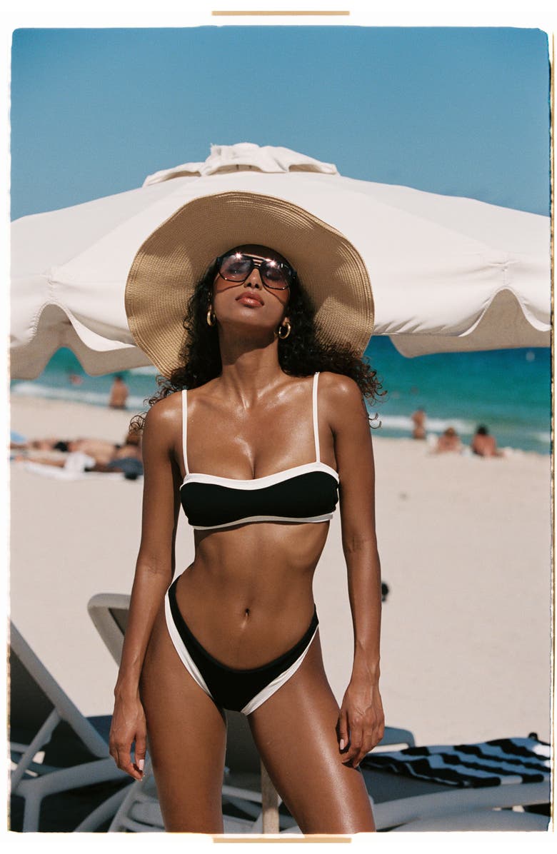 LSPACE Alex Bitsy Bikini Bottoms, Alternate, color, Black/ Cream