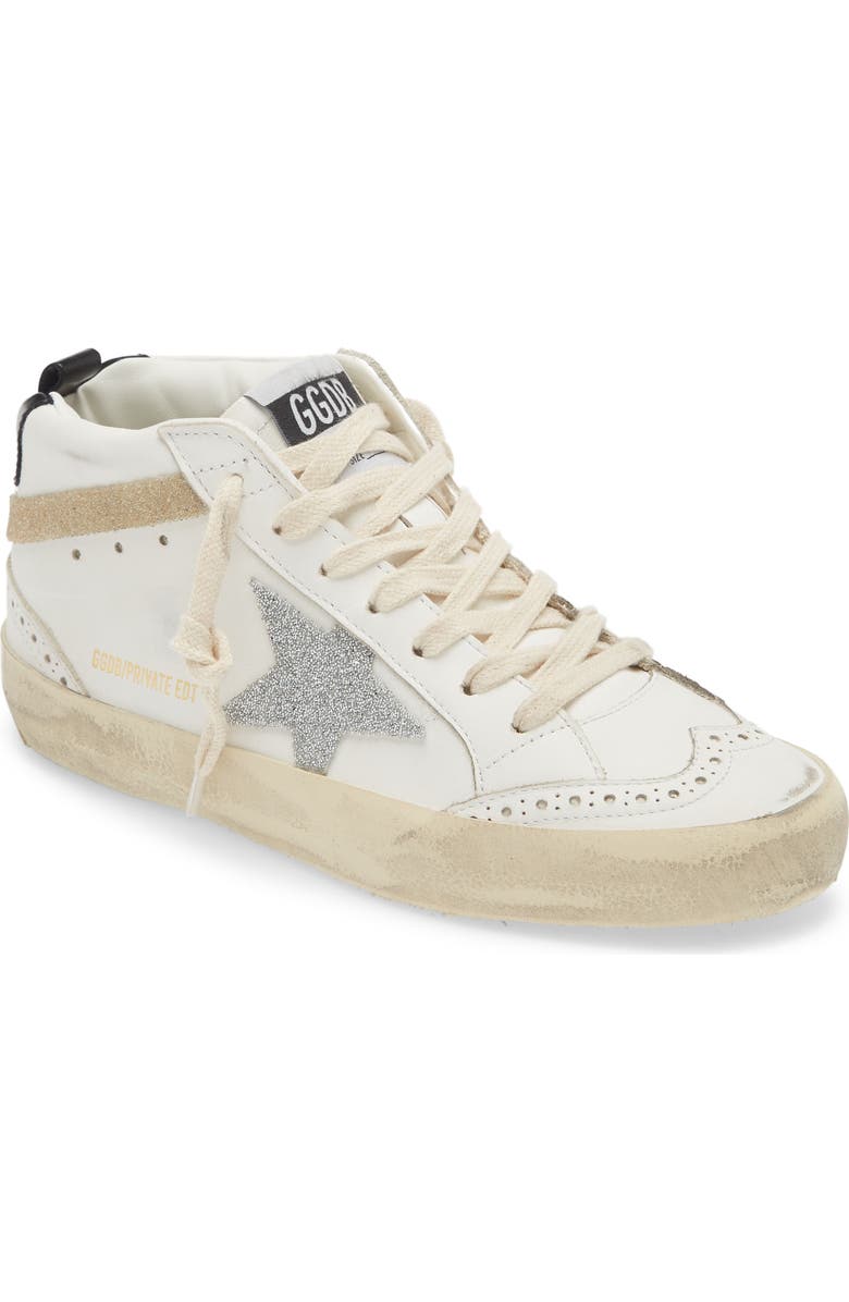 Golden Goose Mid Star Glitter Sneaker, Main, color,