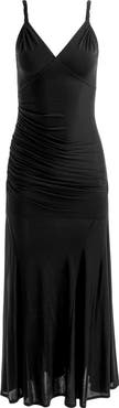 Alice + Olivia Bianca Twist Strap Ruched Sleeveless Maxi Dress