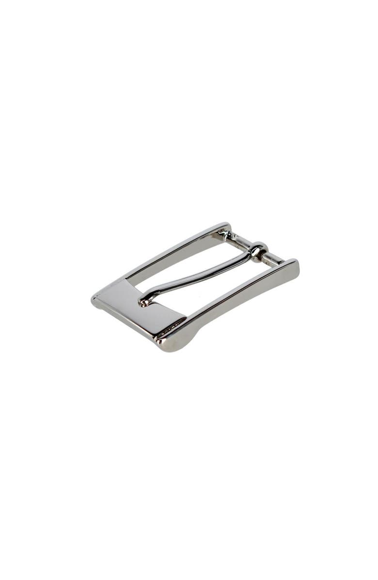 Trafalgar 30mm Elongated Rectangular Solid Brass Italian Harness Belt Buckle, Alternate, color, Shiny Nickel