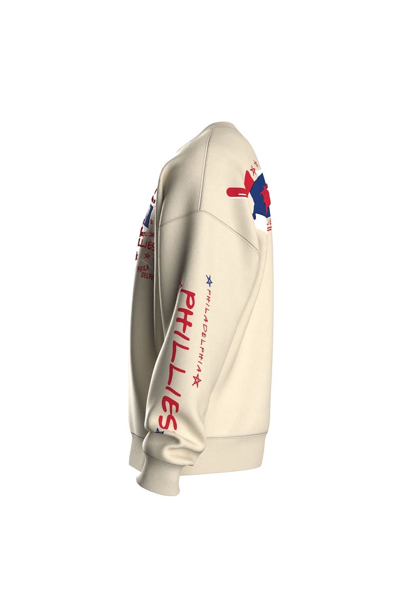 Women's Fanatics  Beige Philadelphia Phillies Graffiti Fleece Sweatshirt, Alternate, color, Beige