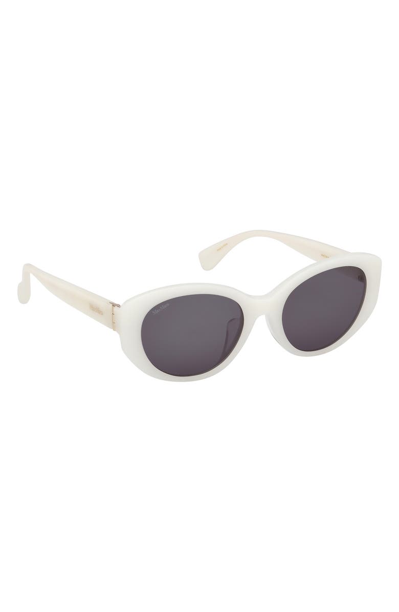 Max Mara 54mm Round Sunglasses, Alternate, color, White/Other / Smoke