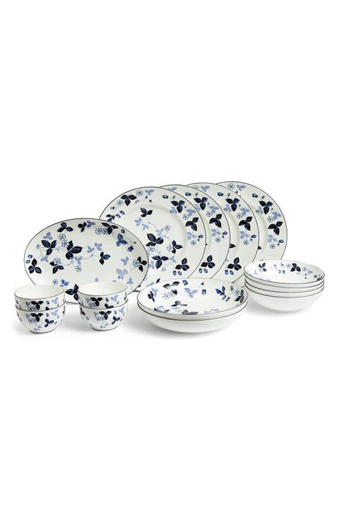 Wild Strawberry 15-Piece Bone China Dinnerware Set