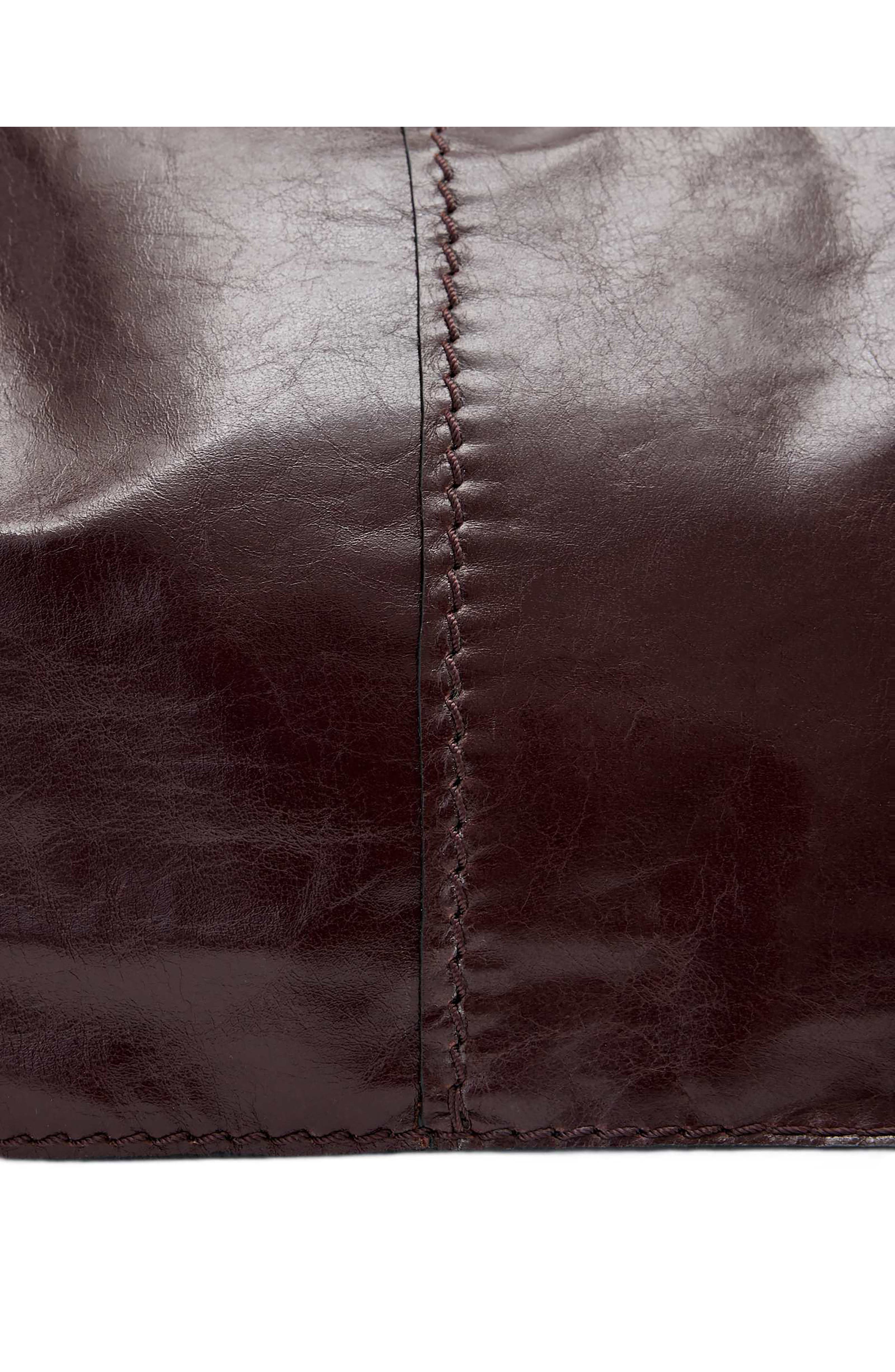 Lutece Leather Shoulder Bag, Alternate, color, BURGUNDY RED