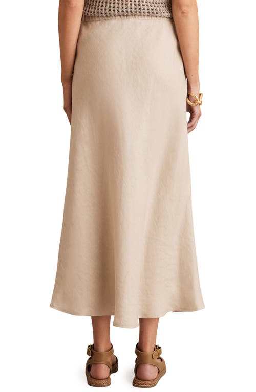 Reiss Womens Neutral Roxi Drawstring-waist Linen Maxi Skirt