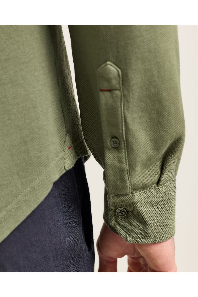Giles Garment Dye Tailored-Fit Shirt, Alternate, color, Herbal Green