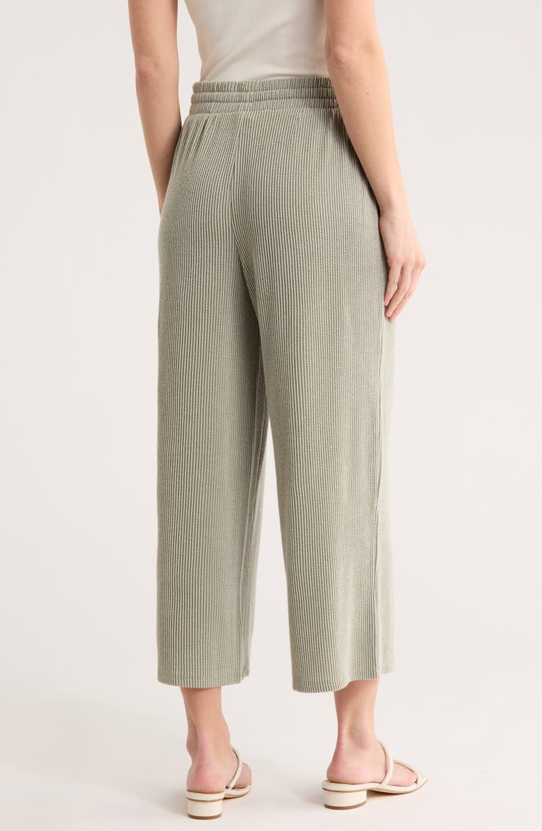 Bobeau Ember Ribbed Wide Leg Pants, Alternate, color, Seagrass