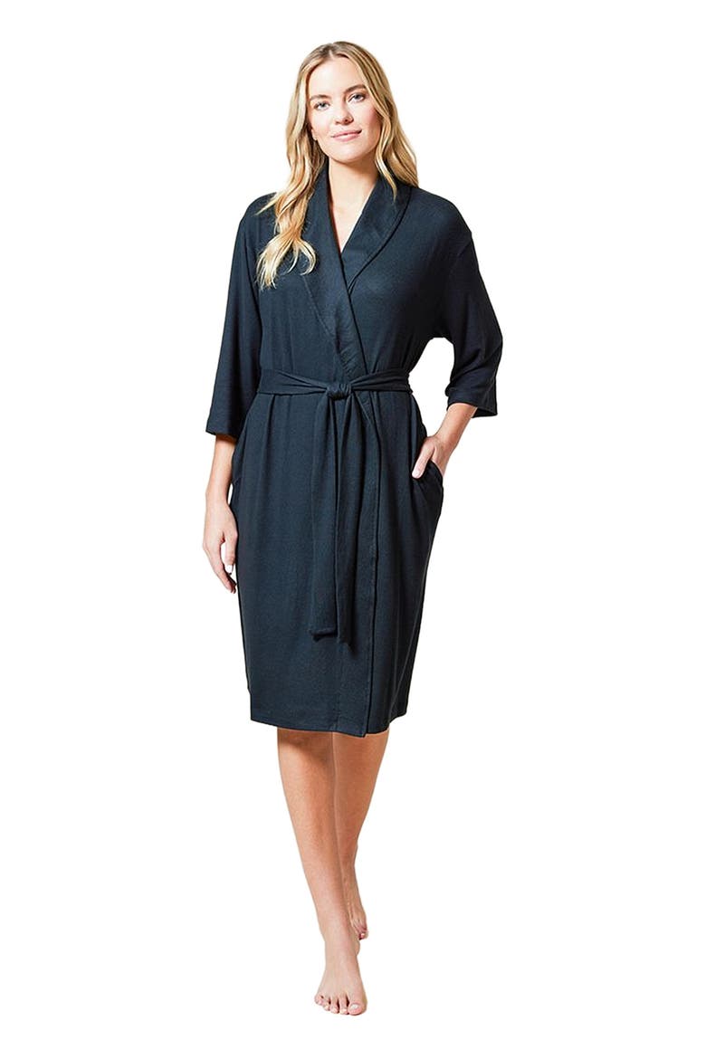 Dream Shawl Collar Robe, Main, color, Black