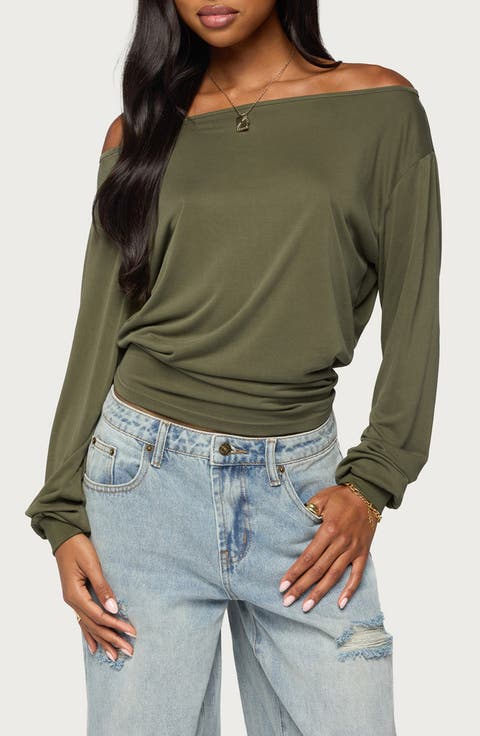 Nannie Off-the-Shoulder Oversized Top