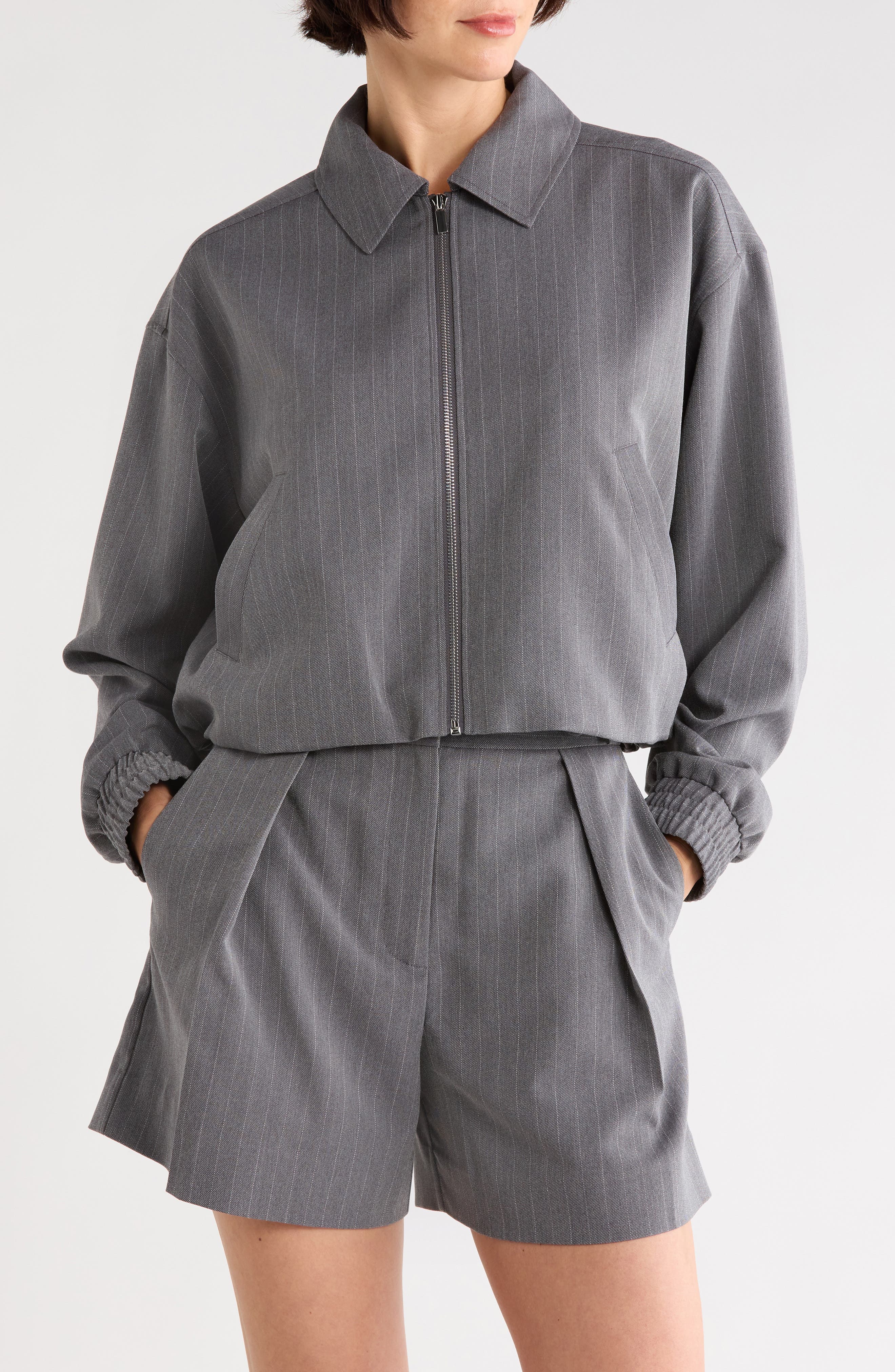 Derek Lam 10 Crosby Arlenis Zip Front Blouson Jacket