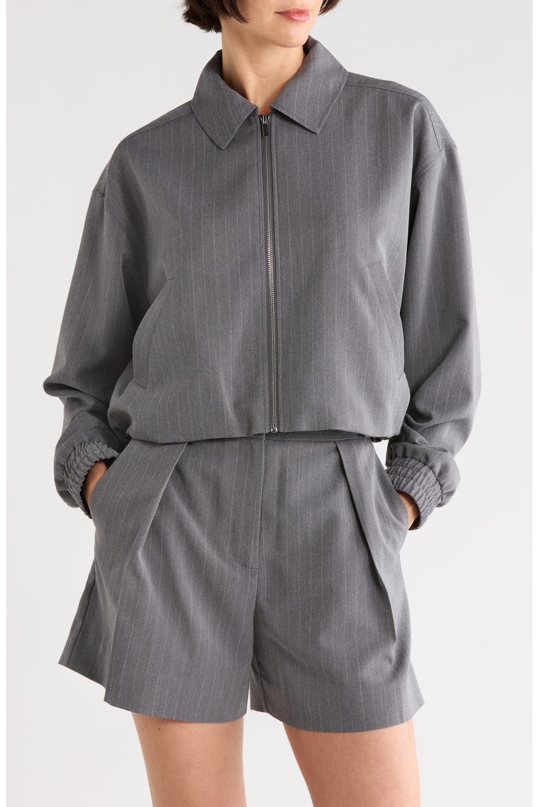 garden blouson グレー Arlenis Zip Front Blouson Jacket (Women) | Nordstromrack
