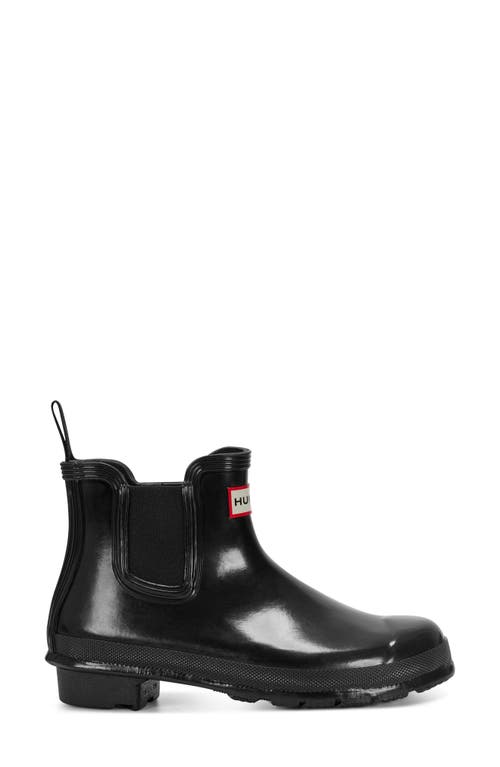 Shop Hunter Original Gloss Waterproof Chelsea Boot In Black
