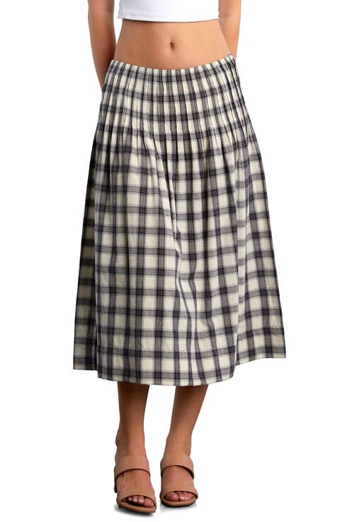 Pintuck Midi Skirt