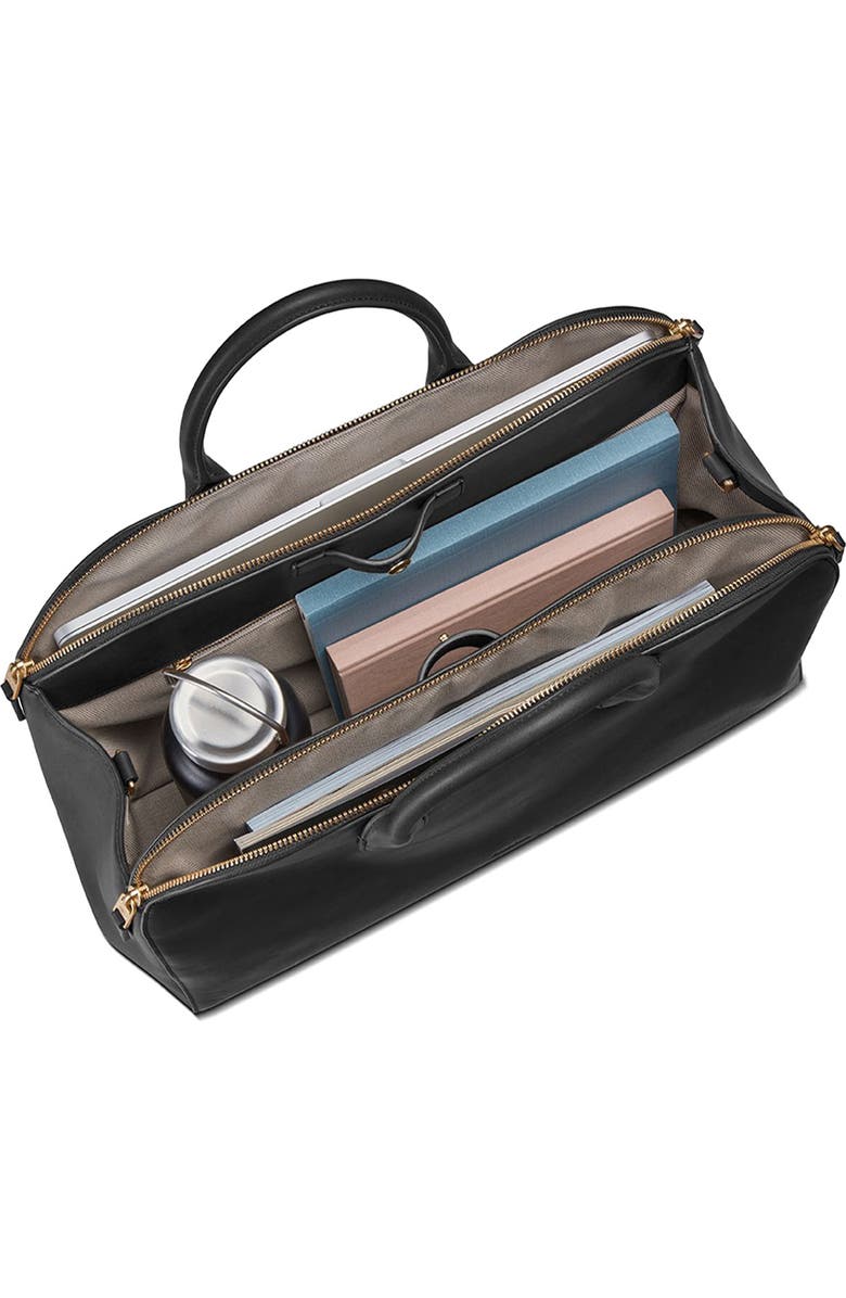 Shinola Bixby Leather Work Laptop Satchel, Alternate, color, Black