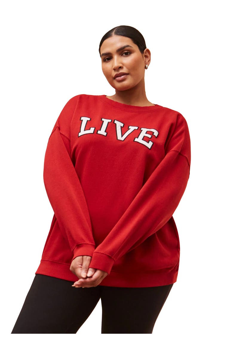 Live Unlimited Oversized Sweatshirt, Main, color, Red