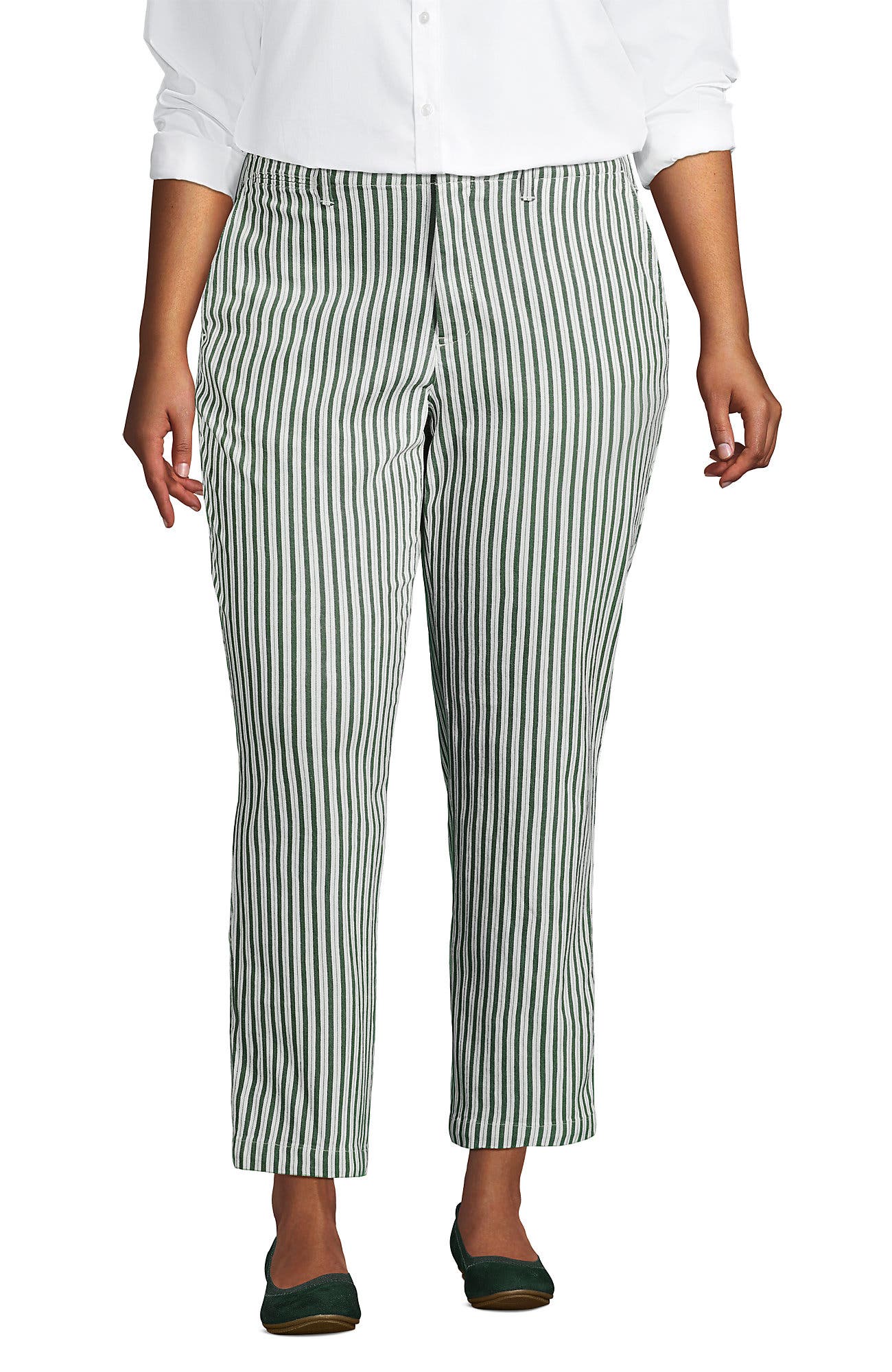 Estate Green/White Stripes