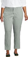 Lands' End Plus Size Mid Rise Classic Straight Leg Chino Ankle Pants