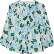 L
AGENCE Teagan Floral Puff Sleeve Top