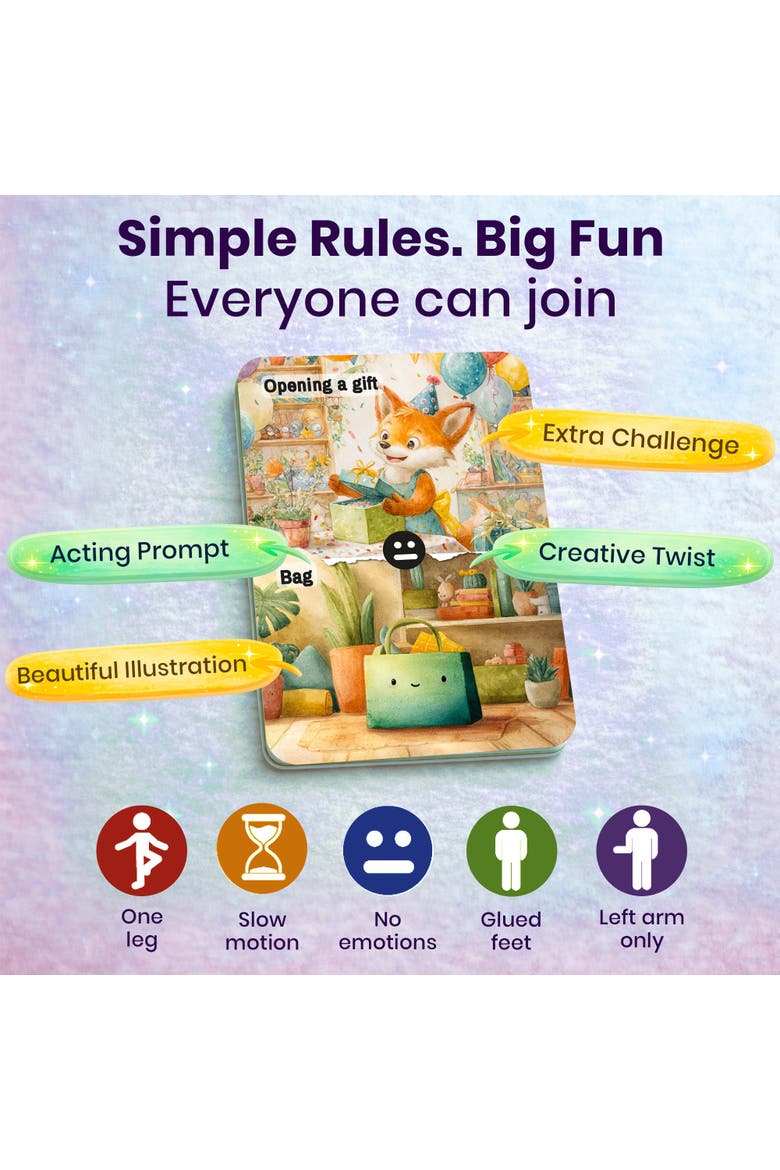 Kids Card Game Set with Multiple Activities, Alternate, color, Pantomime
