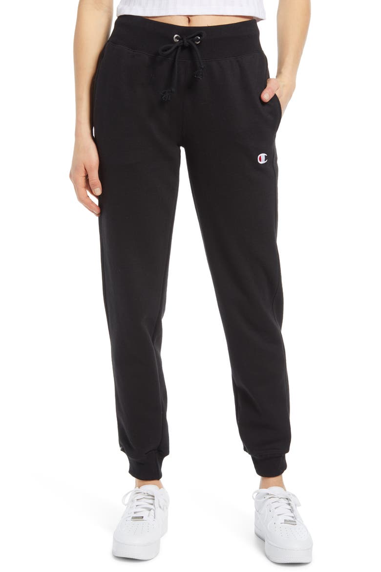 Reverse Weave® Fleece Joggers, Main, color, BLACK
