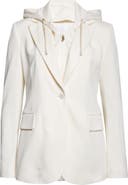 Eleventy Cotton Blend Knit Jacket with Hooded Zip Inset