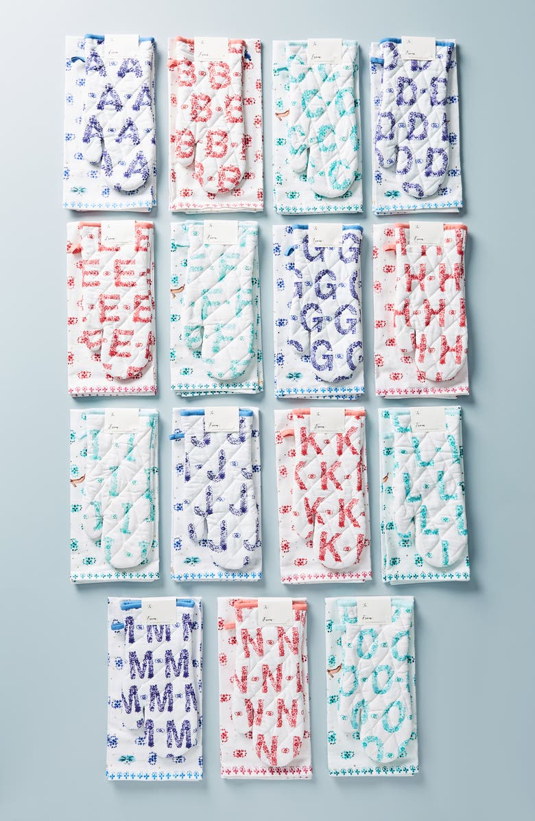 Anthropologie Home Anthropologie Et Vous Monogram Dishtowel & Oven Mitt, Main, color,
