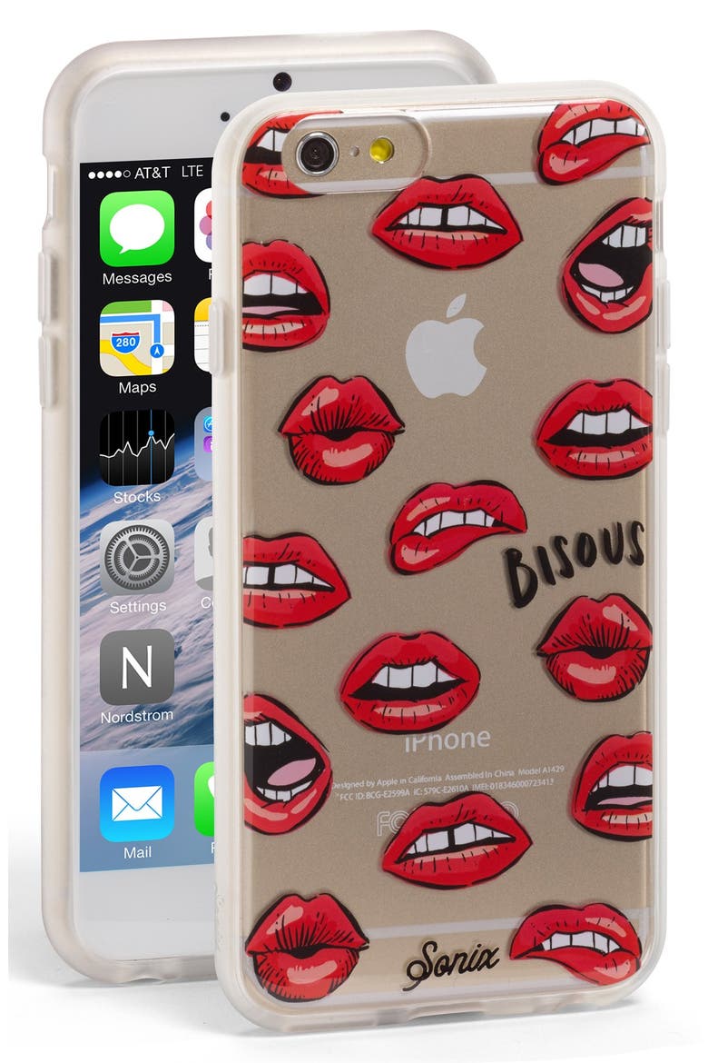 'Bisous' iPhone 6 Plus & 6s Plus Case, Main, color, CLEAR