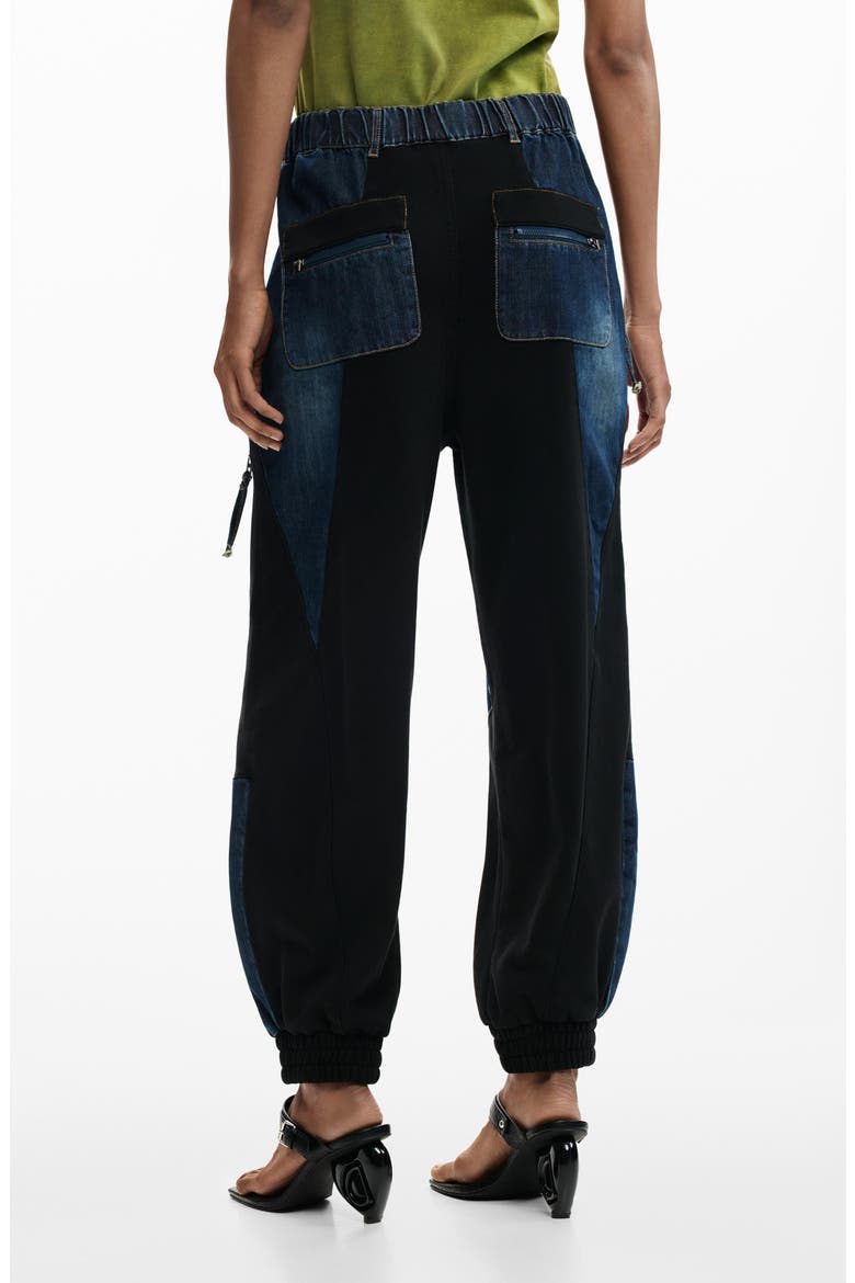 Barrel Leg Jeans, Alternate, color, MEDIUM BLUE