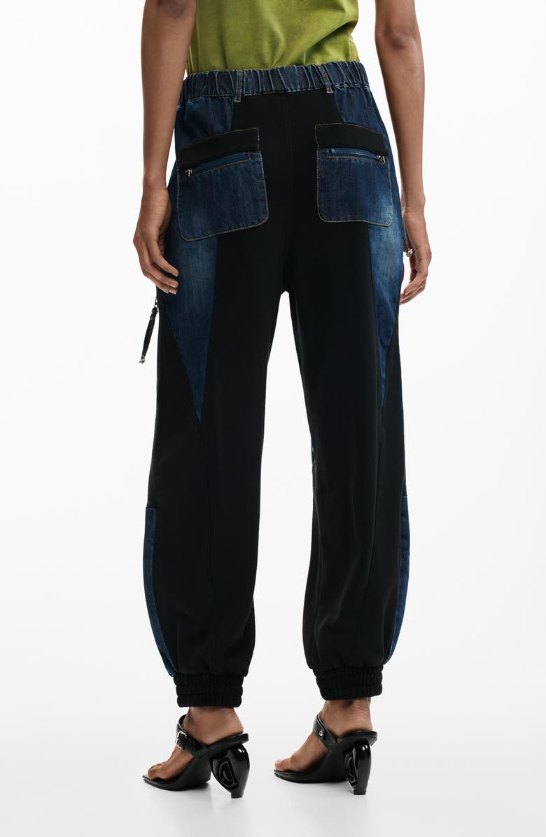 Desigual Barrel Leg Jeans, Alternate, color, Medium Blue