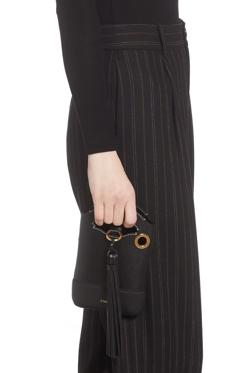 Chloé Chloè Walden Leather Phone Pouch, Alternate, color, 