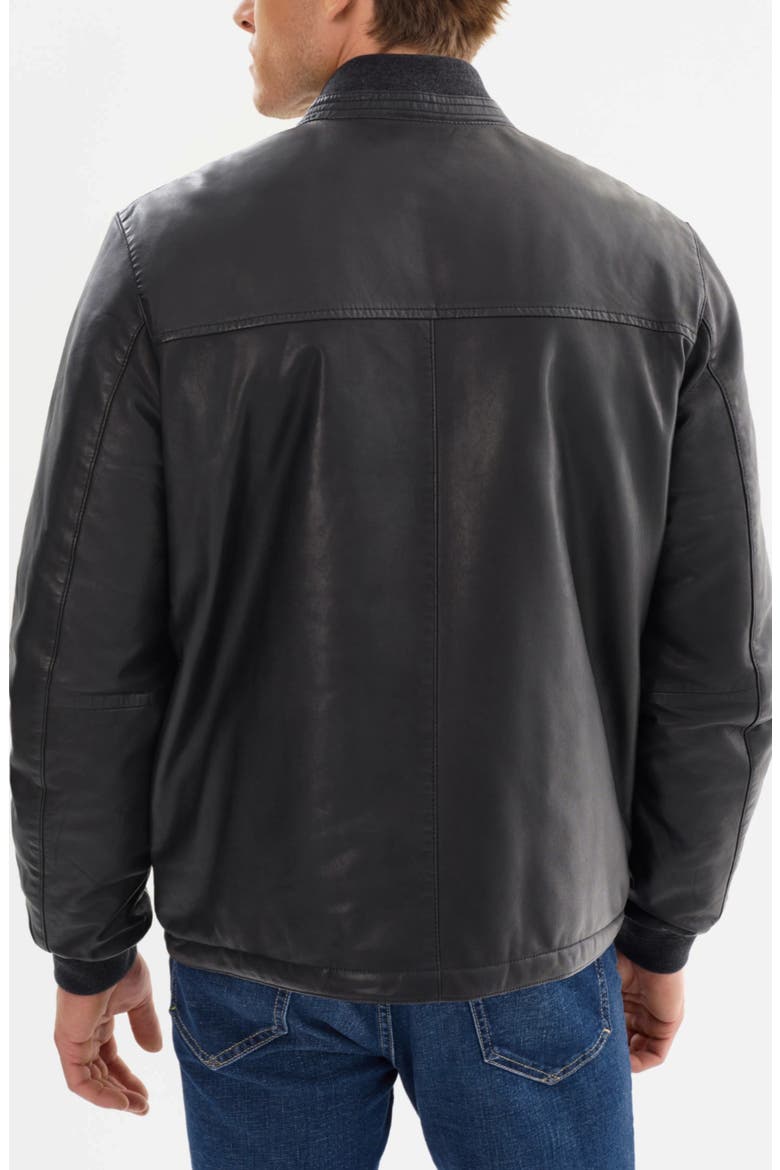 Carson Reversible Leather Jacket, Main, color, BLACK