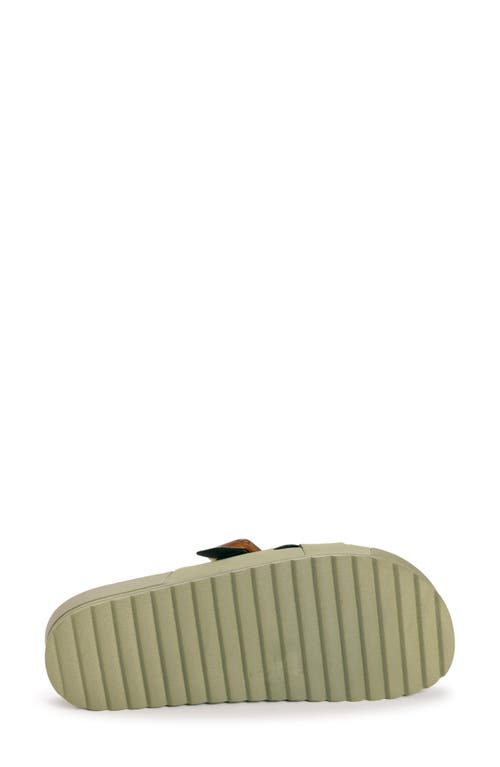 Muk Luks Grand Shayna Slide Sandal In Light Olive