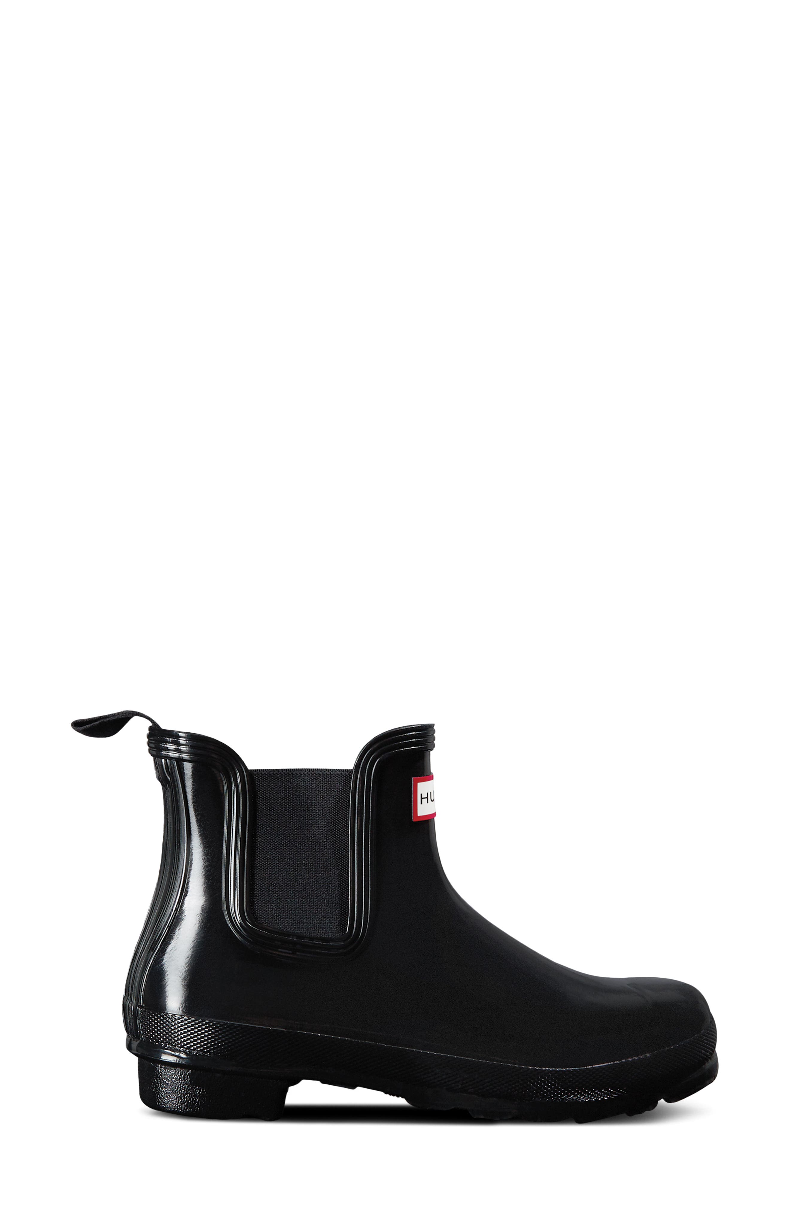 Hunter Original Gloss Waterproof Chelsea Boot, Alternate, color, 