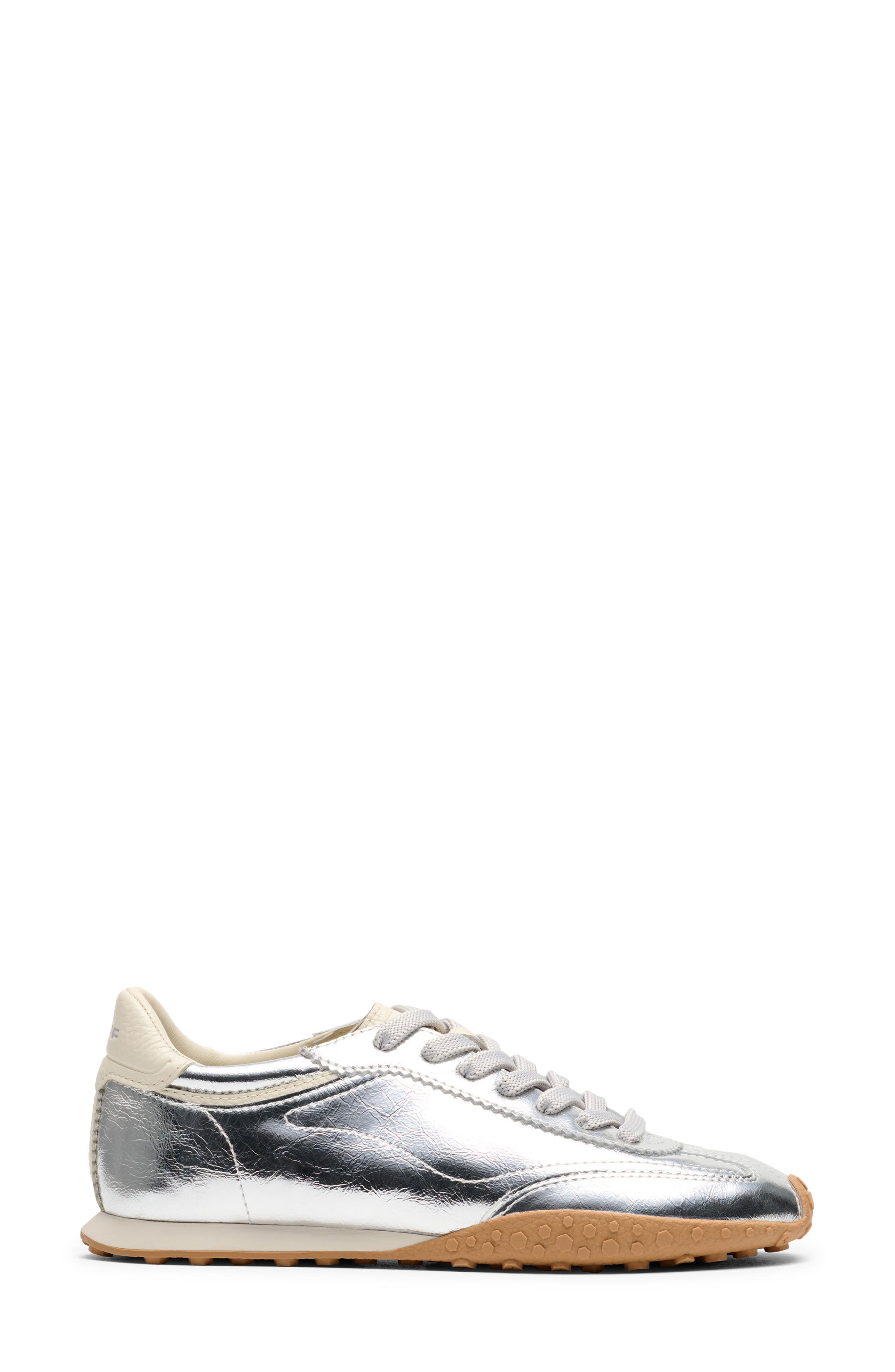 Gender Inclusive Bridge Leather Sneaker, Alternate, color, SILVER