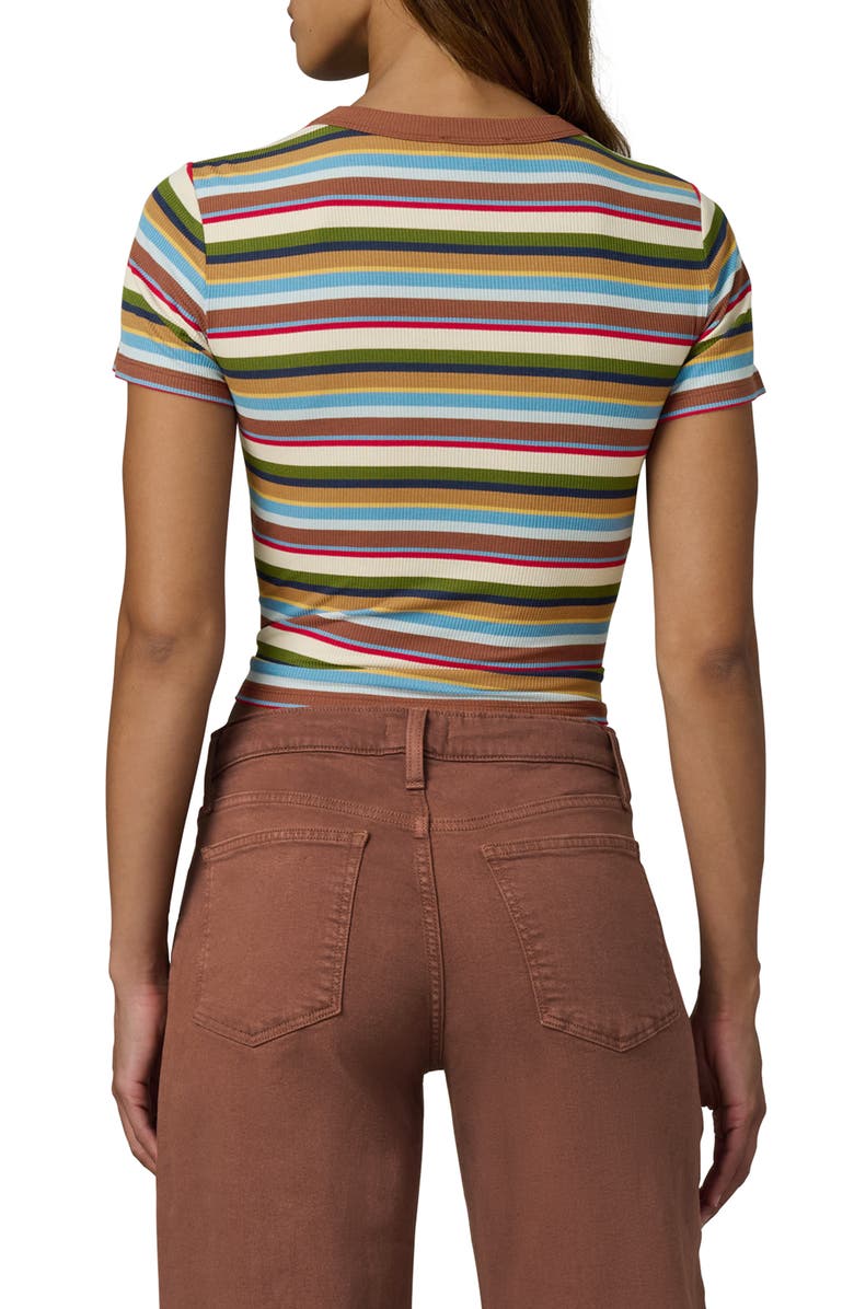 Joe's The Stripe Rib Baby T-Shirt, Alternate, color, Brown Multi Variegated Stripe