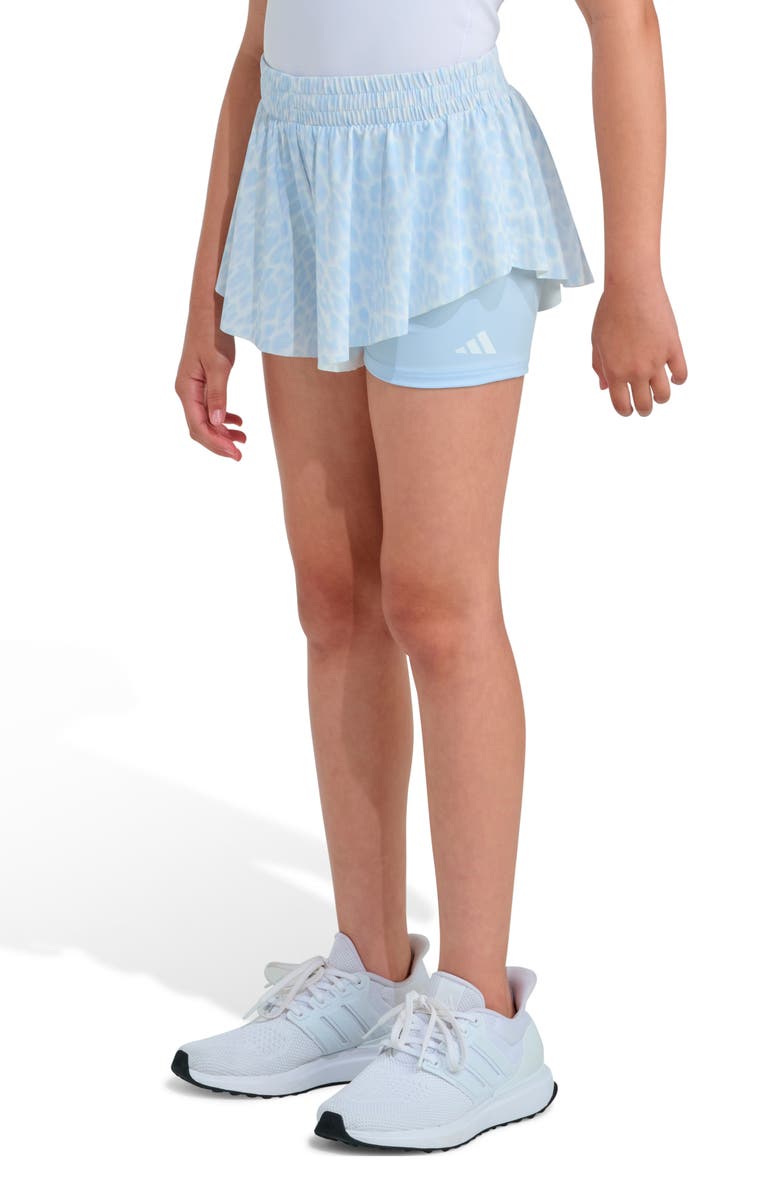 adidas Kids' Print Flowy Shorts, Alternate, color, Crystal Sky