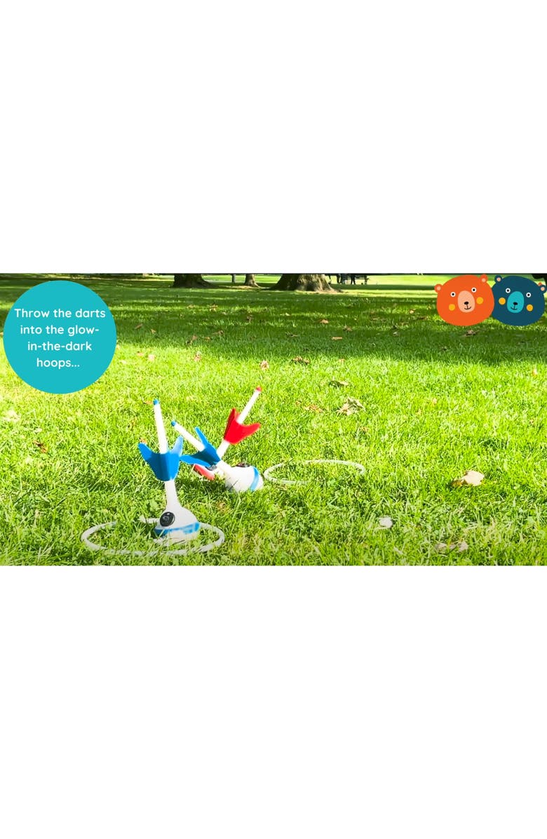 Buddy & Barney Deluxe Light Up Lawn Darts, Glow In The Dark Yard Game Set, 5+, Alternate, color, Multicolored