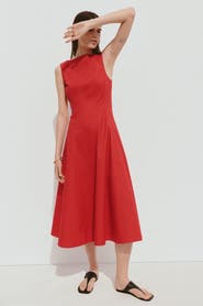 H&M Cutout Twill Dress