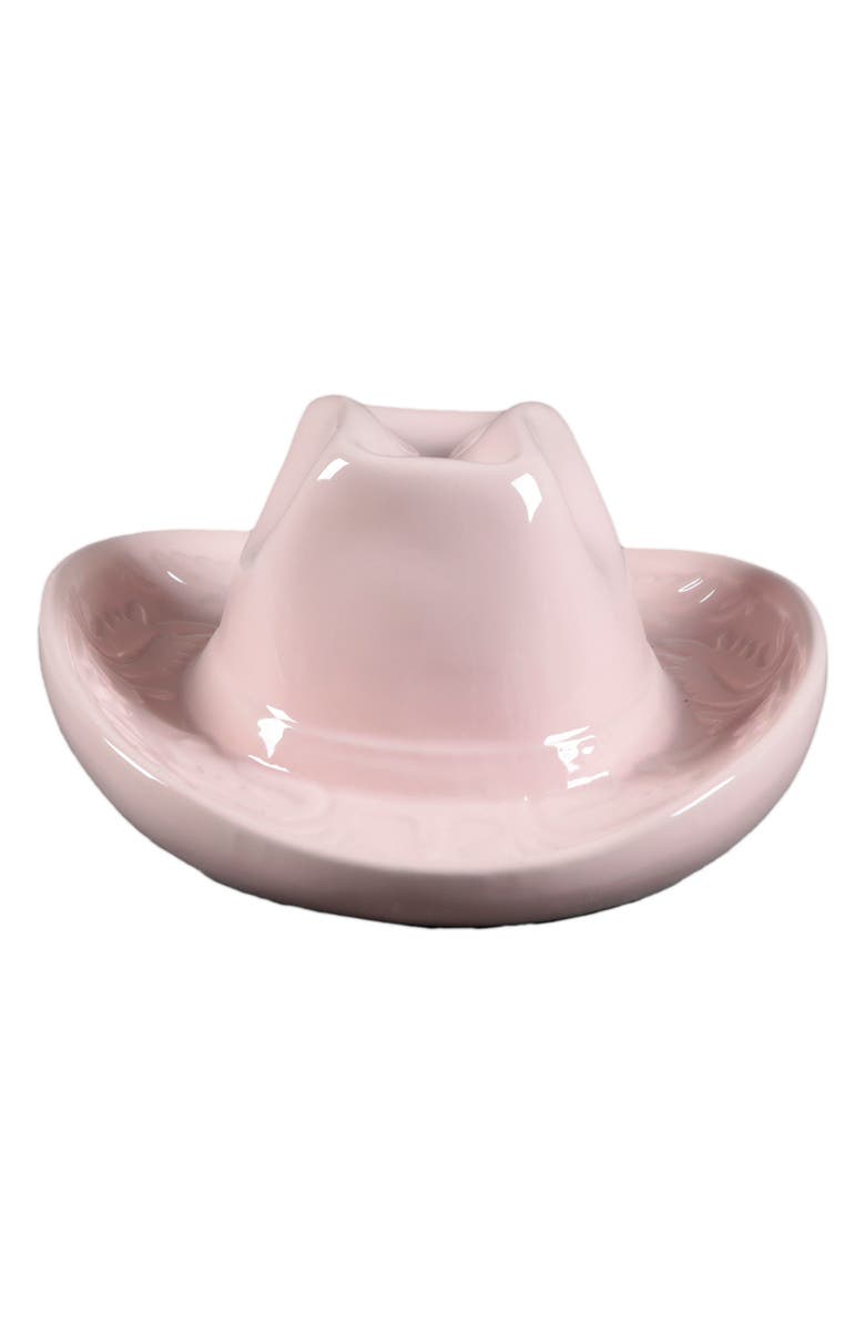 FLORA BUNDA Pink Ceramic Cowgirl Hat, Main, color, 